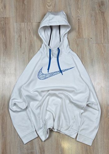 Hoodie - Sweat à capuche Nike Dri-Fit blanc homme taille S logo bleu