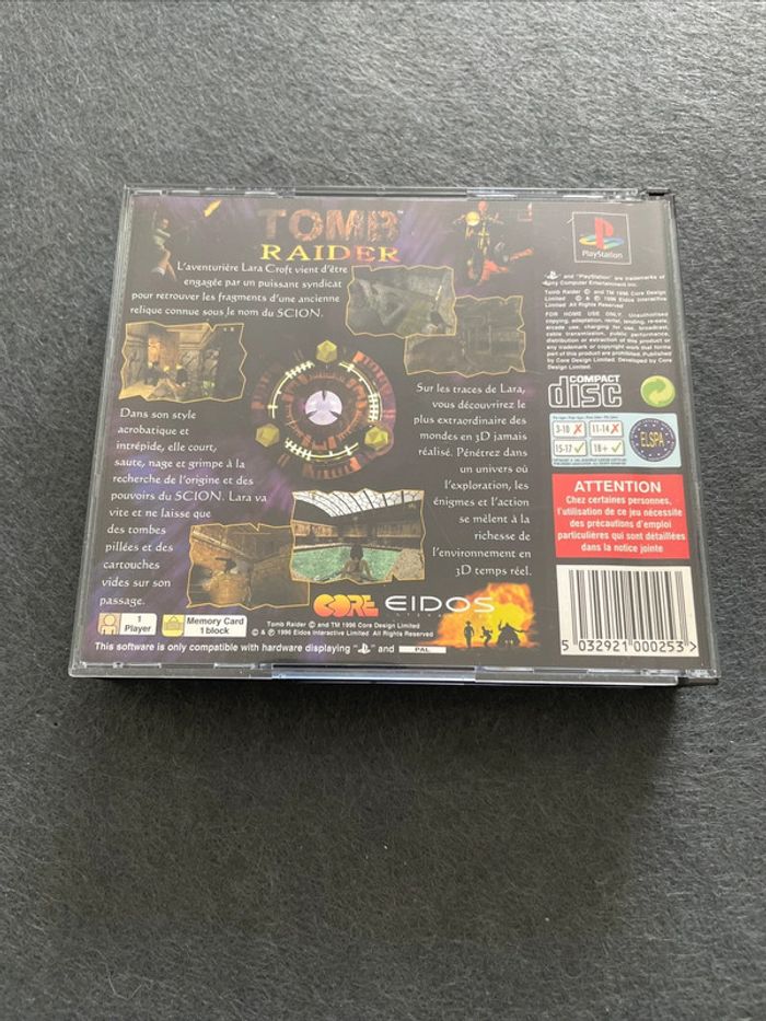 Tomb Raider Version Big Box Jeu Playstation PS1 Complet PAL FR - photo numéro 4
