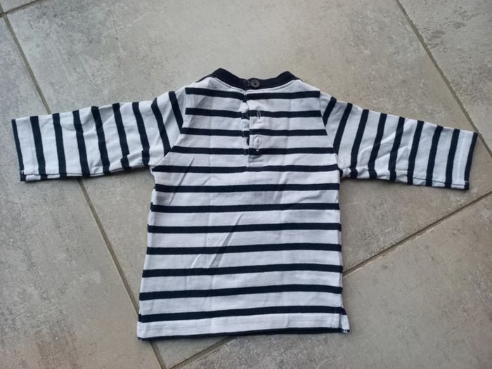 Tee-shirt manches longues 3 mois marine - photo numéro 2