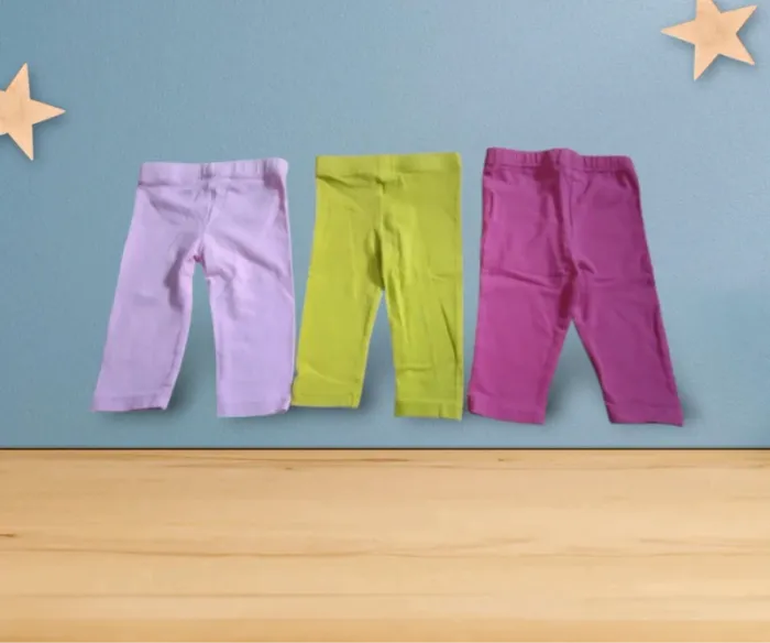Lot de 3 leggings fille 6 mois - photo numéro 2