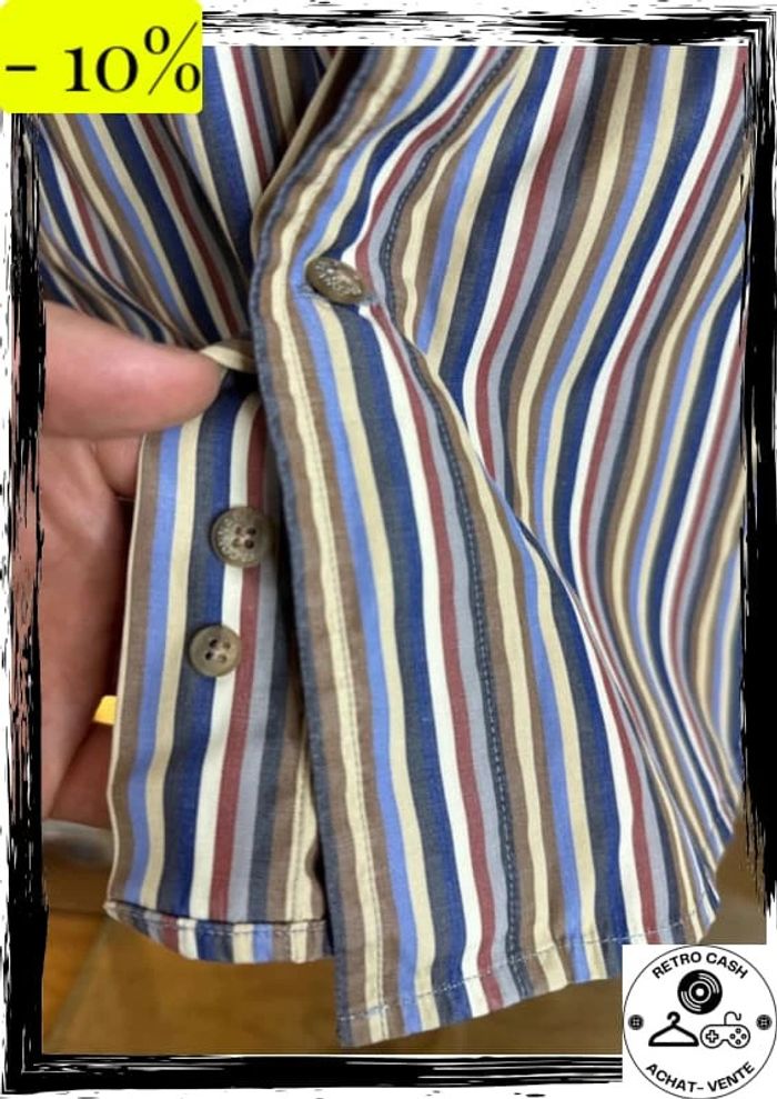 Chemise à rayures Façonnable taille M en super état vintage - photo numéro 5