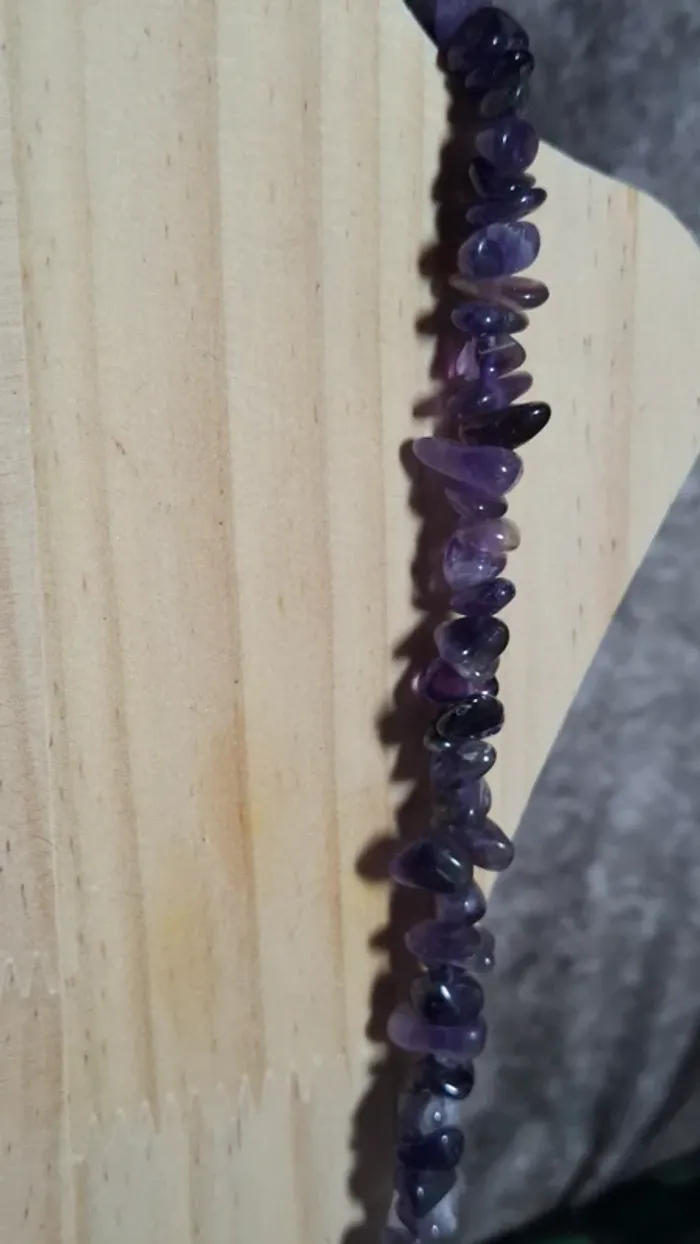 Ensemble collier bracelet véritable améthyste - photo numéro 4
