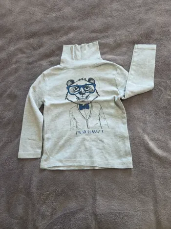 Tee-shirt manches longues col roulé 🌸 3 ans