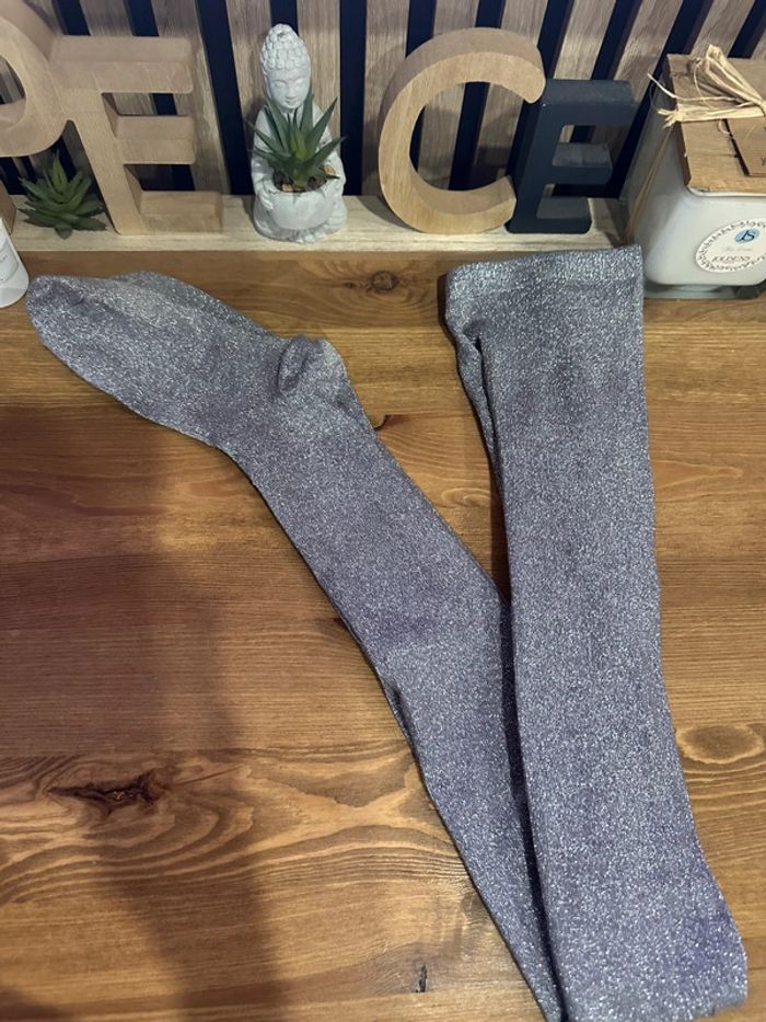 Collant argenté gris 8/10 ans - photo numéro 2