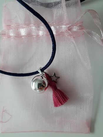 Mini bola naissance fille en argent