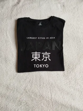 T-shirt manches longues Kiabi noir Japan