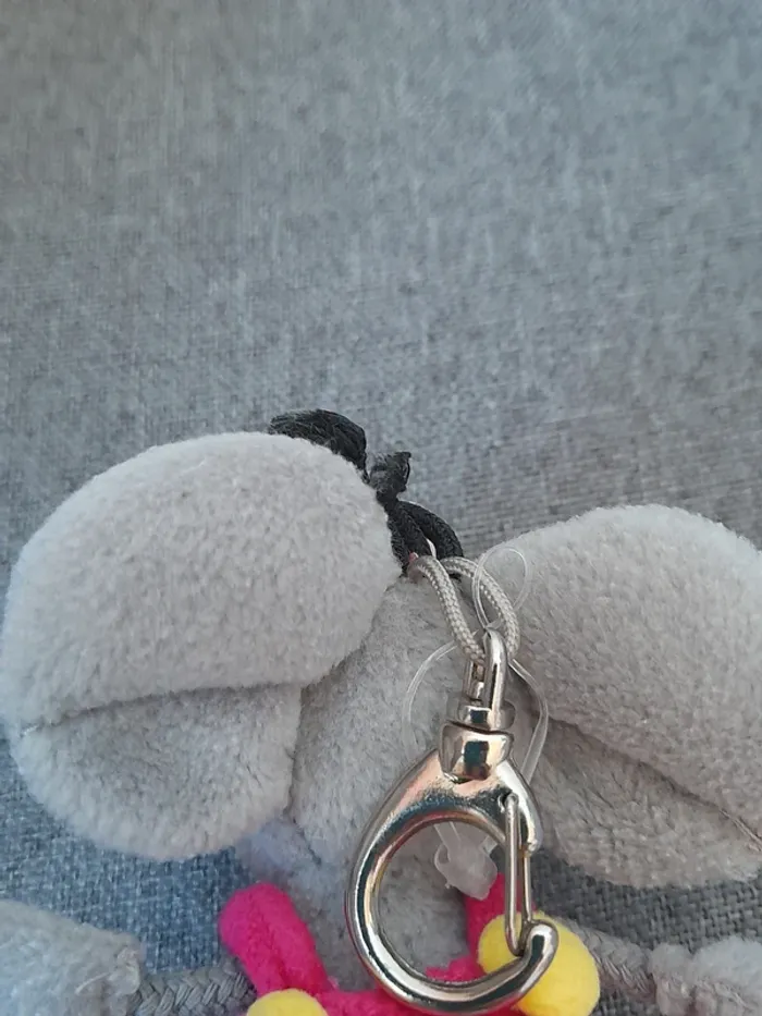Peluche / doudou Diddl porte clés souris grise - photo numéro 10
