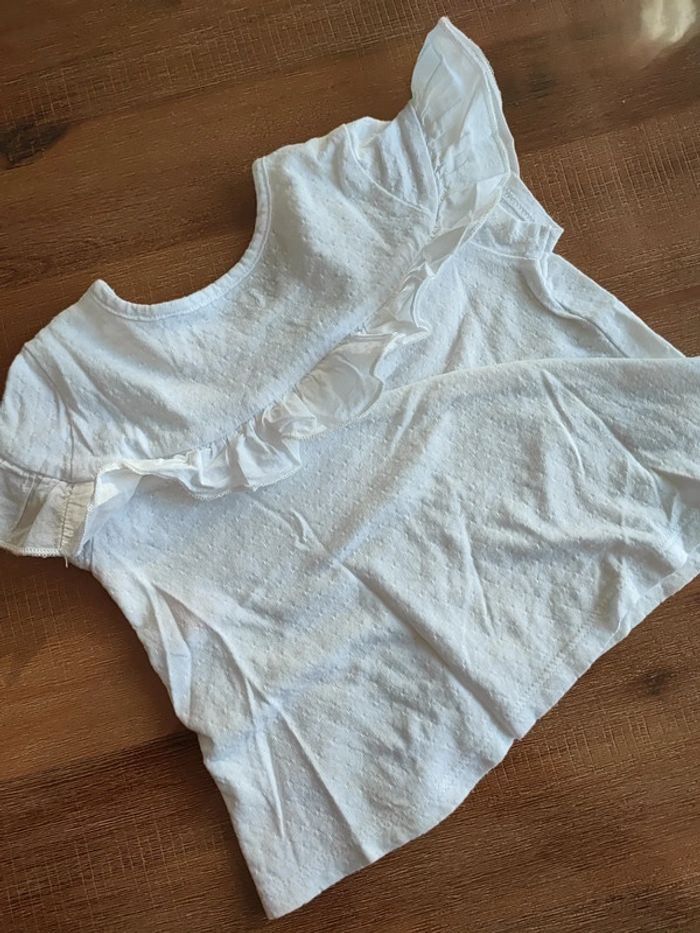 Joli tee-shirt blanc IKKS 12 mois - photo numéro 5