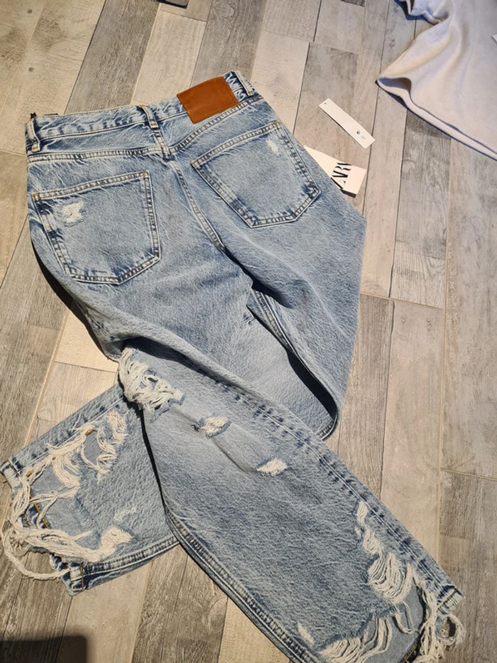 zara jean troué 36 neuf - photo numéro 4