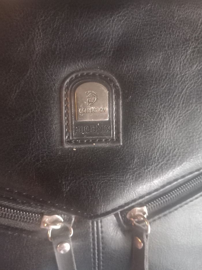 Sac à main noir simili cuir Phoenix - photo numéro 3