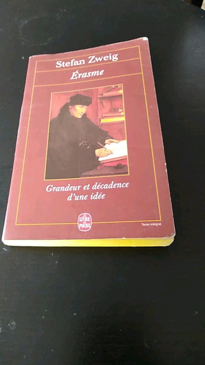 Livre Erasme de Stefan Zweig