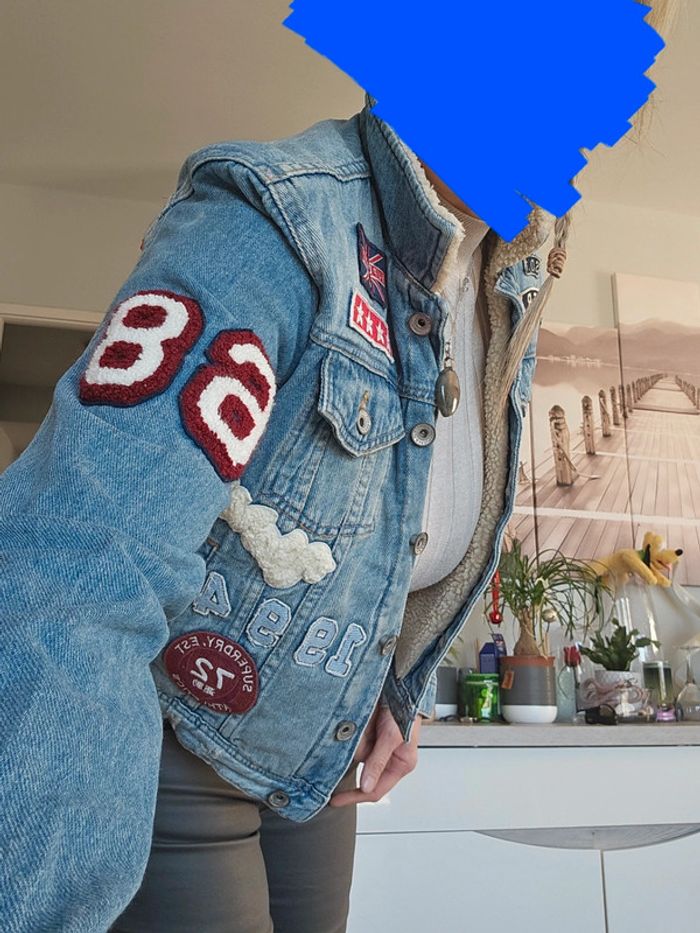 Veste jean Superdry taille M - photo numéro 3
