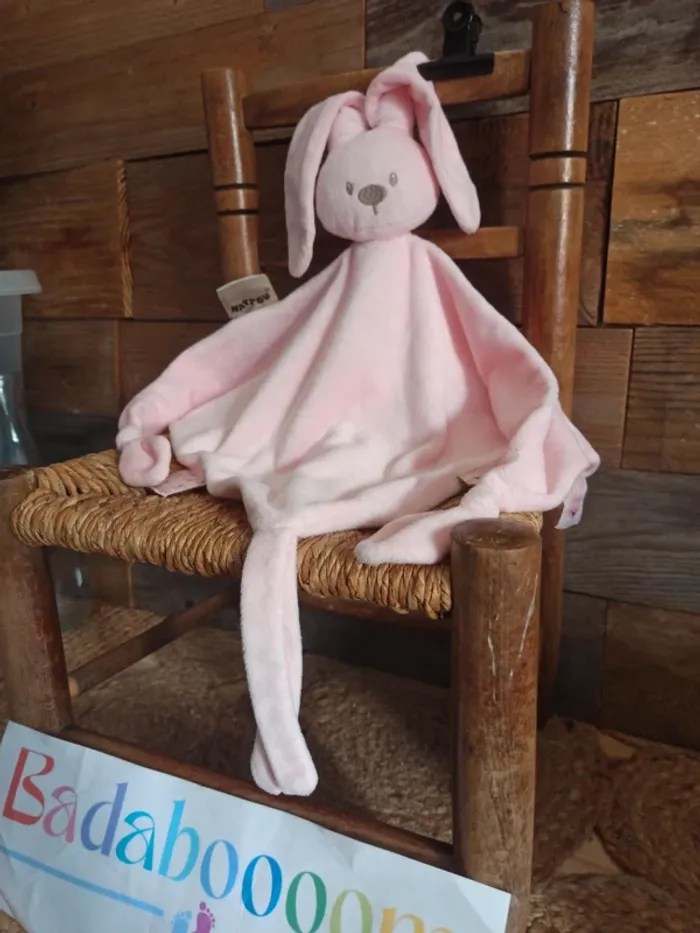 Doudou lapin rose Nattou tbe - photo numéro 4