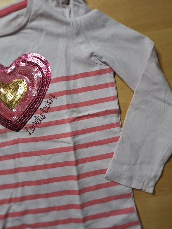 T-shirt manches longues pour fille taille 24 mois Marque in extenso très bon état - photo numéro 2