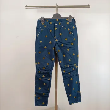 Pantalon Jean Fleur de lys dorées - coupe MID Boyfriend Gstar - taille 24L32 - 100% coton A386