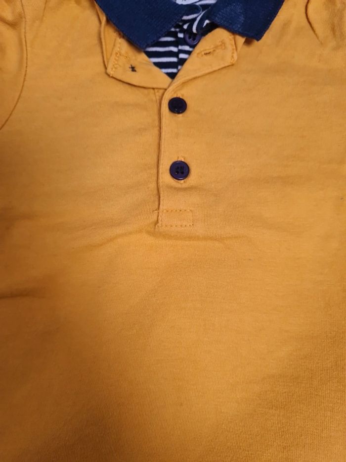 T-shirt ML polo 12 mois Mes Petits Cailloux - photo numéro 4