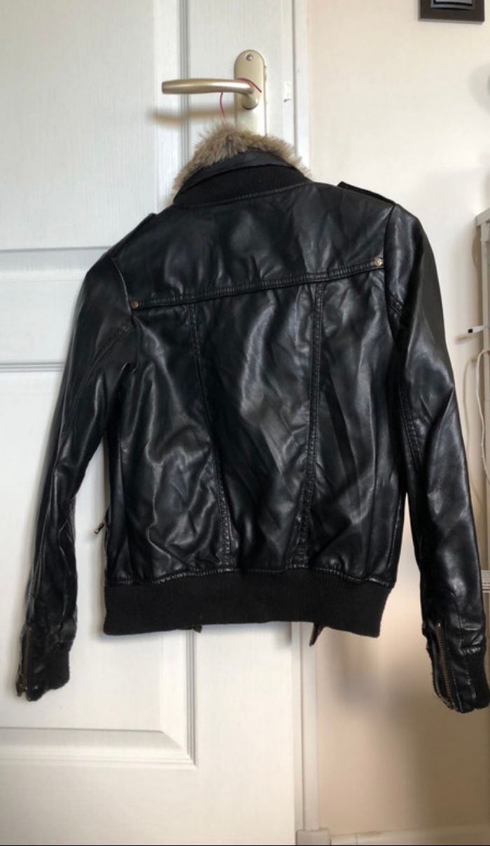 Veste en cuir à fourrure - photo numéro 5