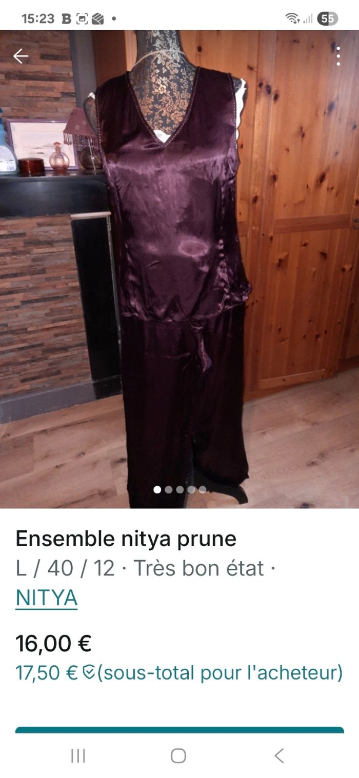 Ensemble pantalon satine - photo numéro 6