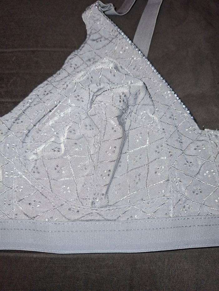 Soutien-gorge ANDLINA Gris Perle – Motif Losanges – Taille 110E (FR) - photo numéro 2