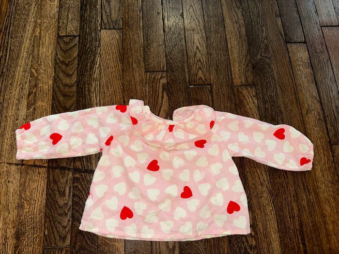 blouse velour Bonton 6 mois