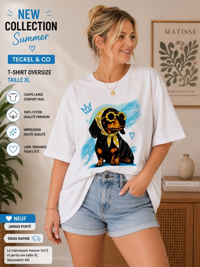T-shirt Teckel & Co Oversize Taille XL – Neuf - photo numéro 1