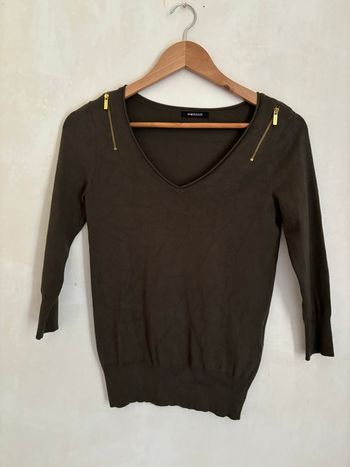 Pull Morgan vert foncé taille 34 NEUF