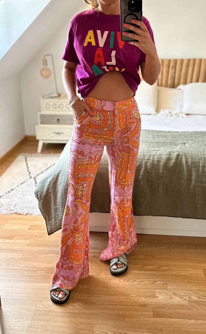 Pantalon Mango neuf motif cachemire 🌺 - photo numéro 4