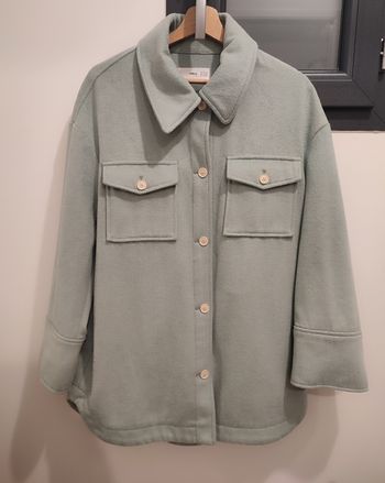 Veste chemise femme vert clair mango 34 