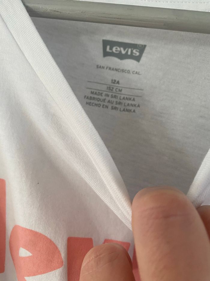 Tee shirt levi’s blanc 12 ans - photo numéro 4