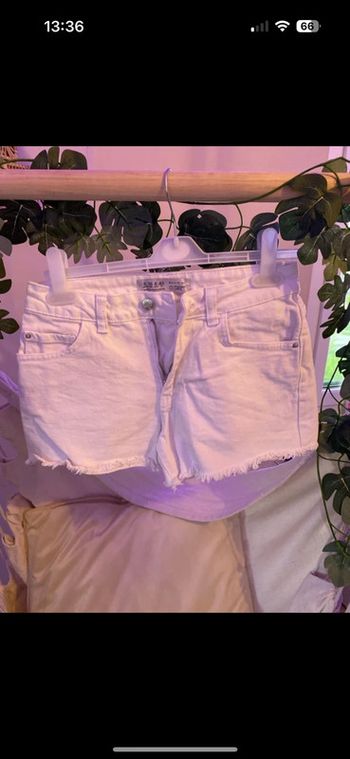 Short jean blanc 36