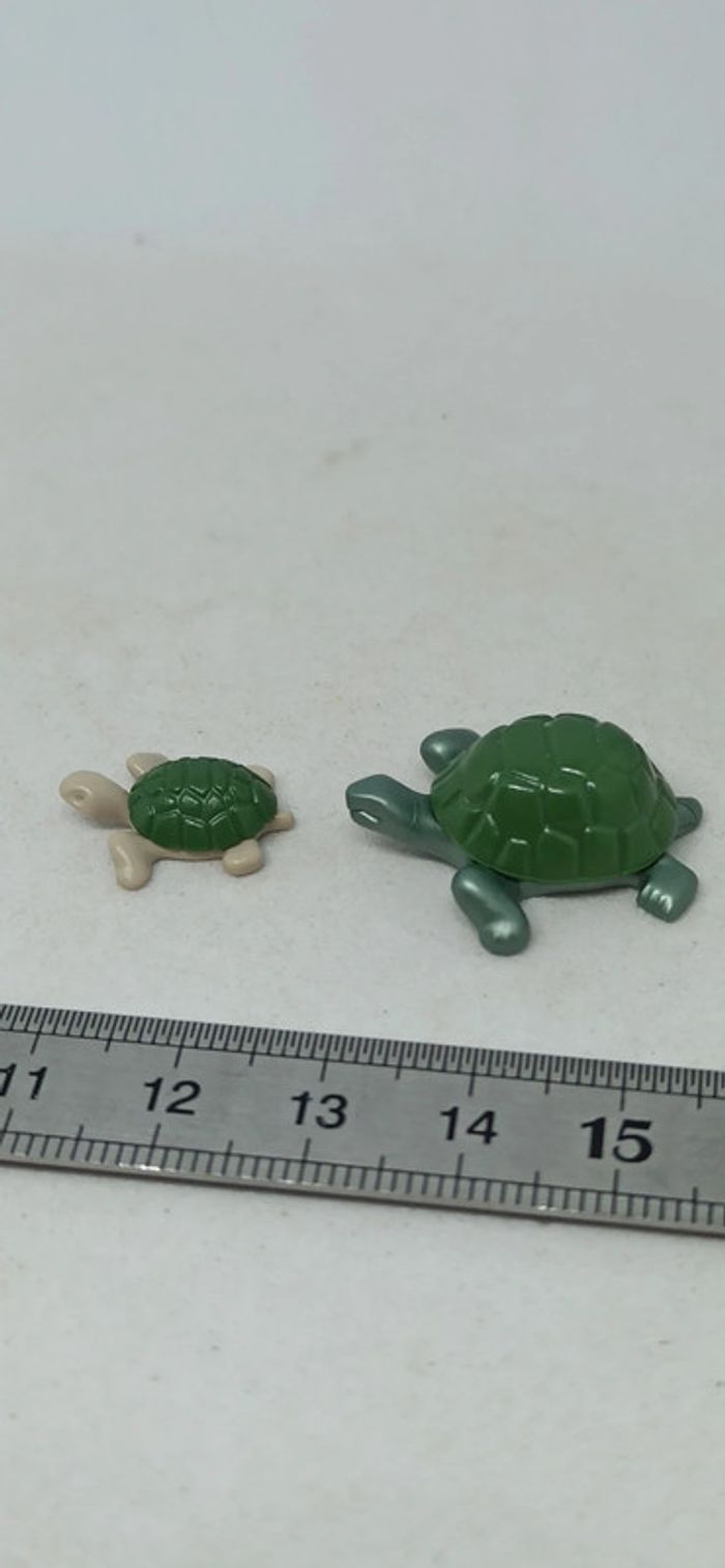 Tortue carapace verte avec bébé playmobil - photo numéro 2