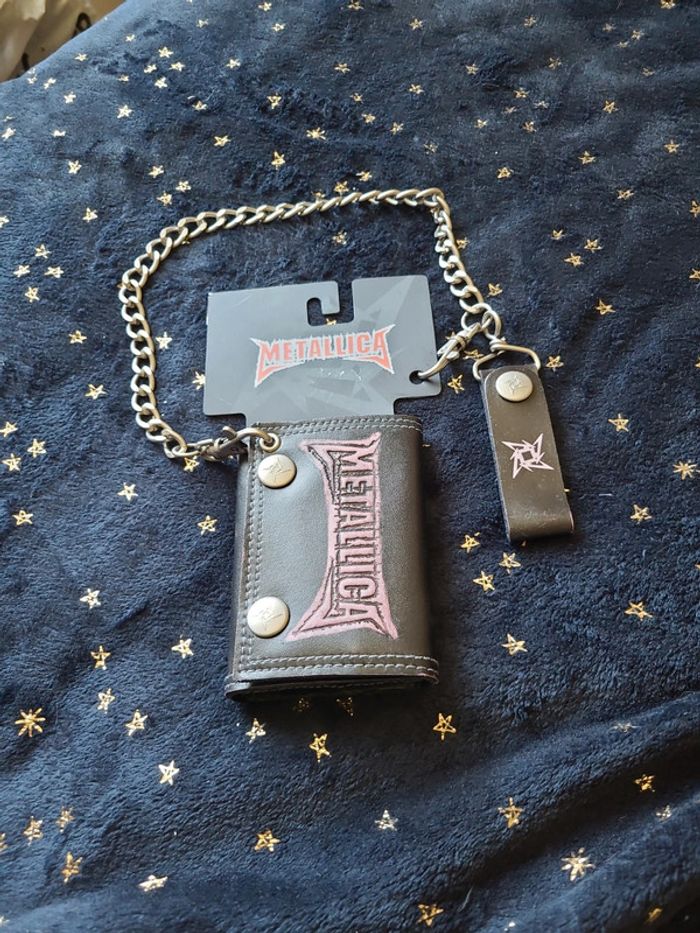 Porte monnaie avec sa chaine Metallica Neuf - photo numéro 2
