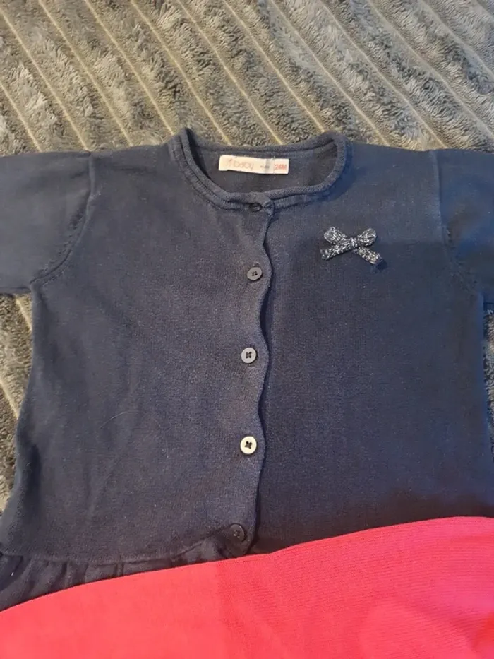 Lot de 2 gilets 24 mois fille - photo numéro 3