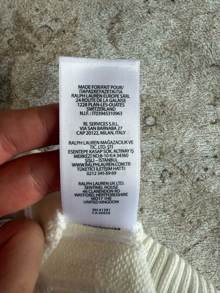 Pull Ralph Lauren à torsade blanc - photo numéro 6