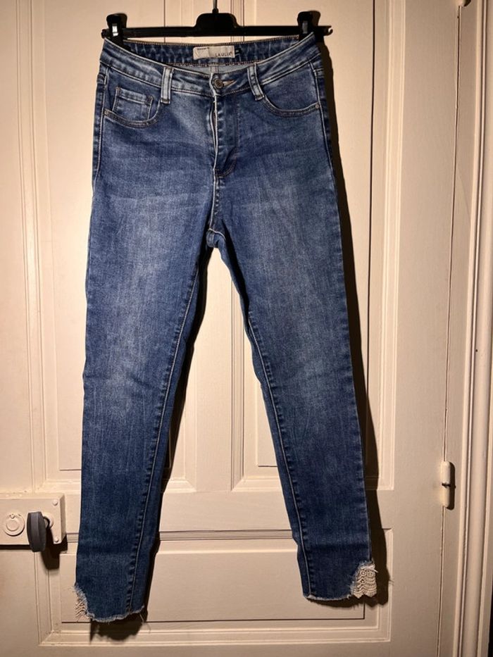 Jeans taille haute laulia 36 dentelle
