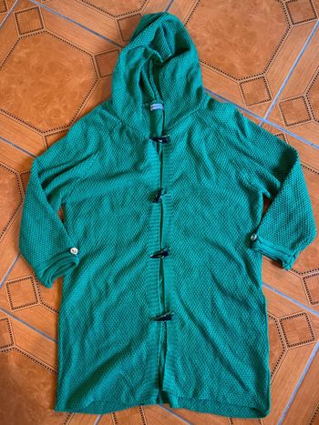 Gilet à capuche vert