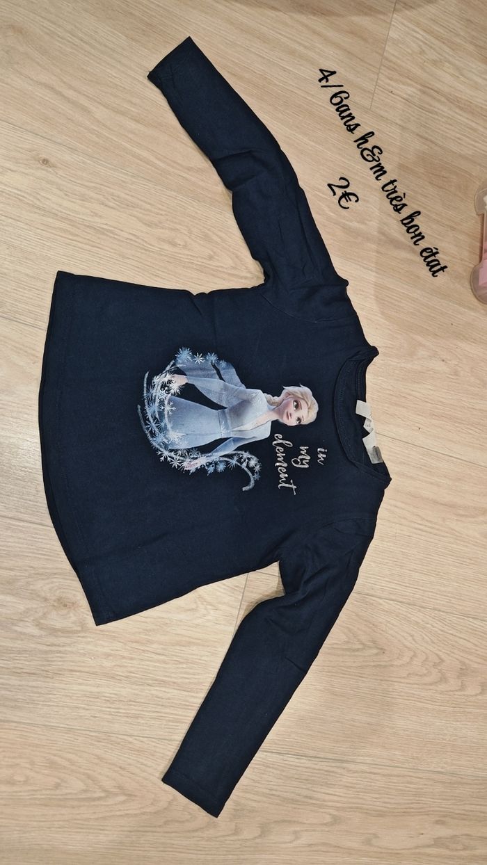 T-shirt manche longue reine des neiges 4/6ans H&M