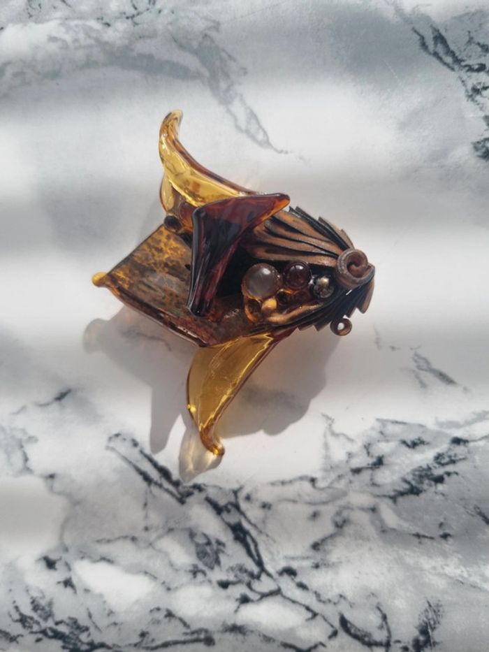 Broche vintage en verre - photo numéro 7