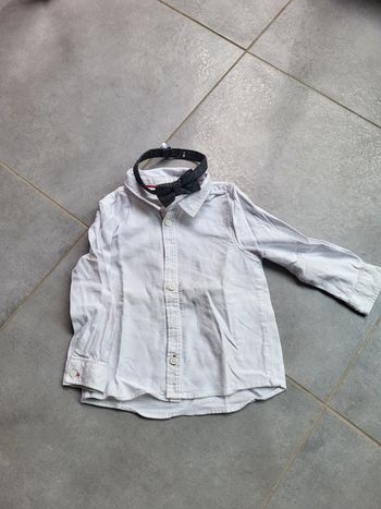 Chemise avec noeud papillon tao 23 mois