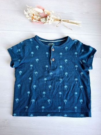 Lot ensemble Haut Tee shirt manches courtes bébé garçon bleu kiabi  24 mois