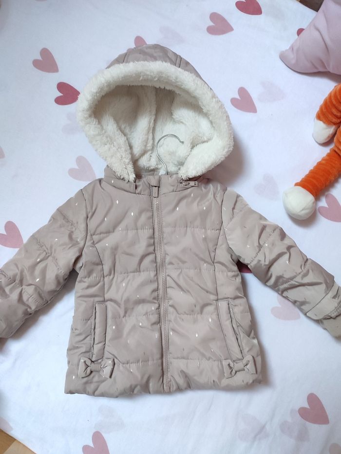 Manteau/Doudoune bébé fille - 12 mois - Très bon état - Orchestra - photo numéro 4