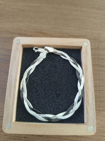 Bracelet 2 tons en argent 