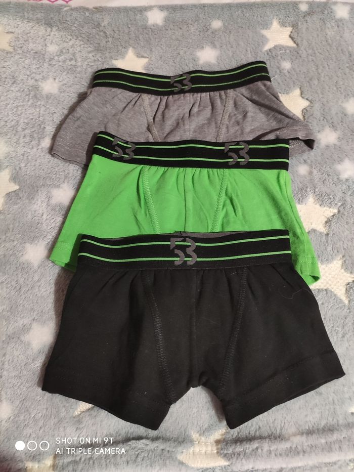 Lot de 3 boxers garçon taille 2/3 ans