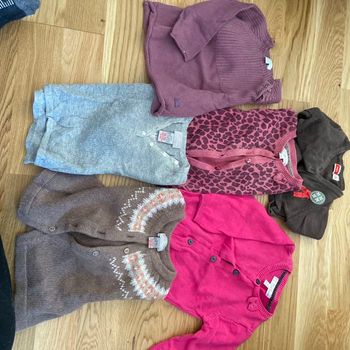 Lot gilet pull bébé fille