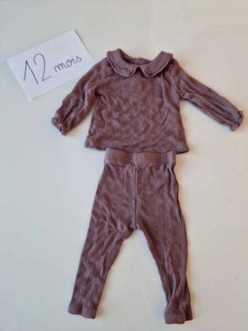 Ensemble avec col claudine matière souple kiabi