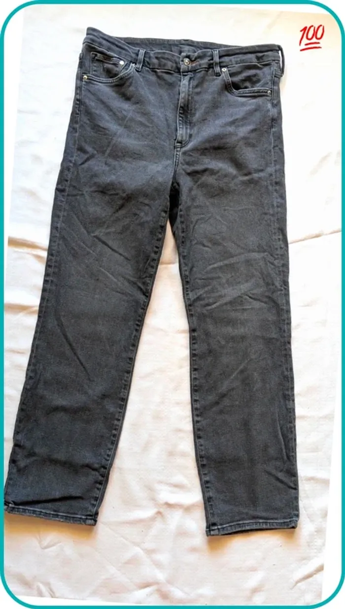 Jeans taille haute slim femme 44