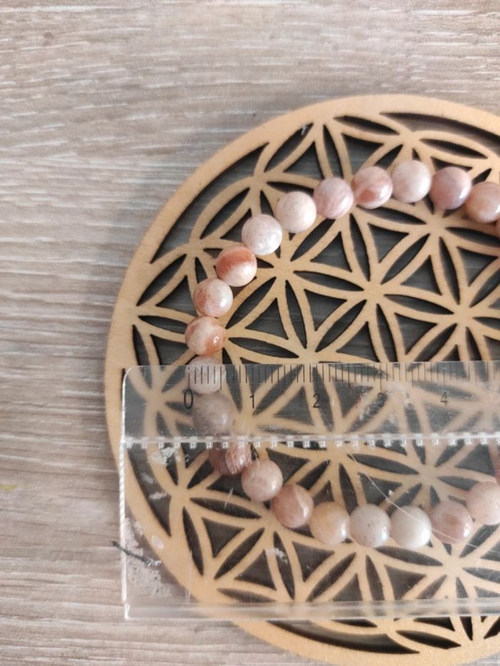 📿 Bracelet en pierre de soleil – Perles 6 mm (élastique) - photo numéro 4