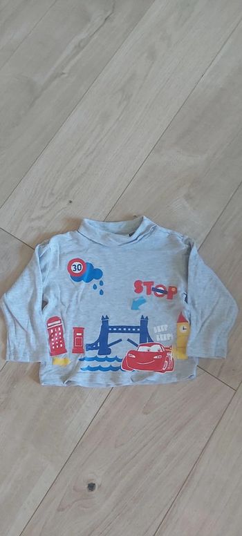 Tee-shirt col roulé garçon Disney Cars 24 mois (78)