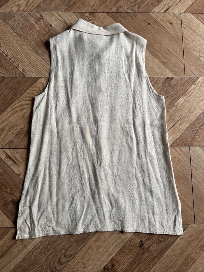 🌿 Top sans manches en lin mélangé - Style Minimaliste / Bohème - photo numéro 5
