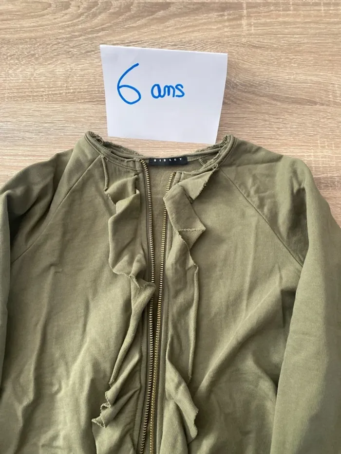 Veste kaki fille Sisley 6/7ans - photo numéro 4